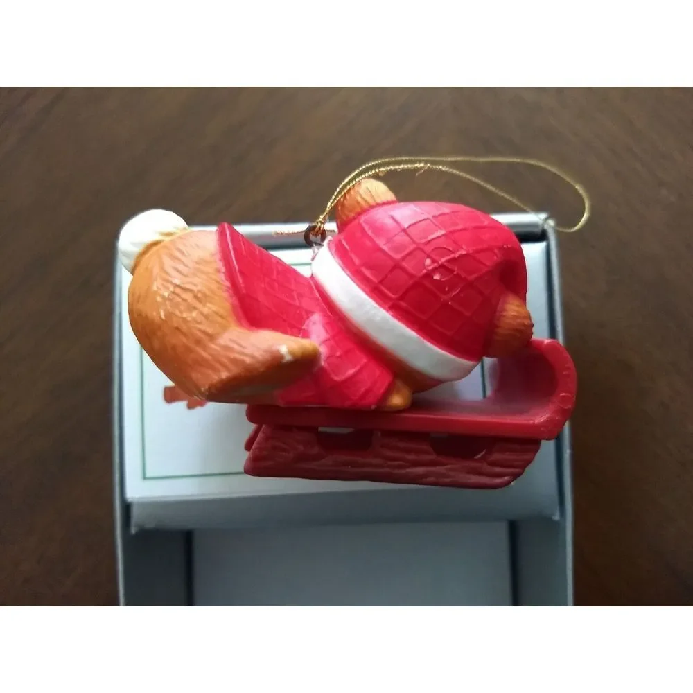 Bradford Novelty TEDDY BEAR Christmas‎ Ornaments 1984 Set of 3 in Box Hong Kong
